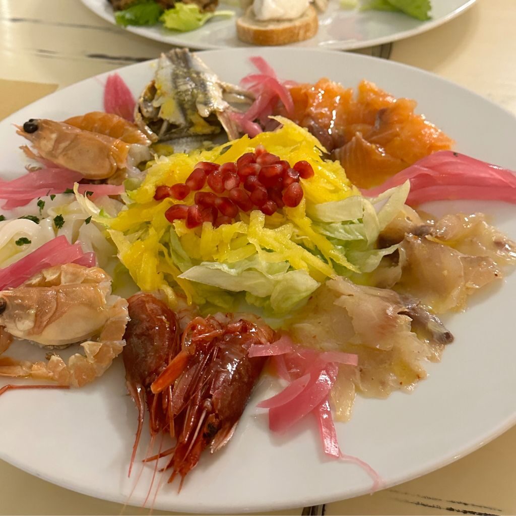 Antipasto di carpacci della Locanda